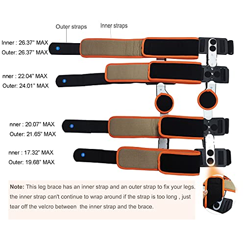 Hinged Rom Knee Brace Adjustable Knee Immobilizer Brace Support Splint Stabilizer Wrap Sprain Post-Op Hemiplegia Fixation, Adjustable For Left Leg And Right Leg (With Shoulder Strap) #TOP6