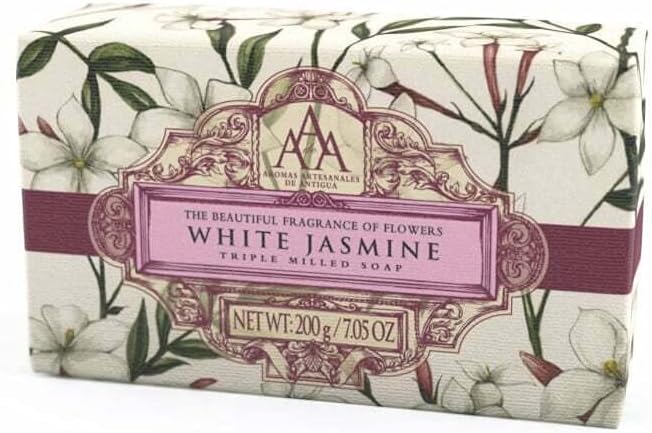 Aromas Artisanales De Antigua Floral White Jasmine Soap 200g