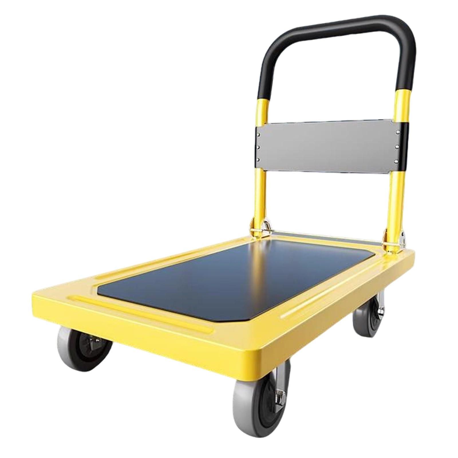 Chariot portable pour entrepôt jaune : fini les charges lourdes à bout de bras