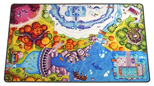 HuggyPlay Spielteppich Eiskönigin Frozen Prinzessin Kinderteppich 90 x 150 cm