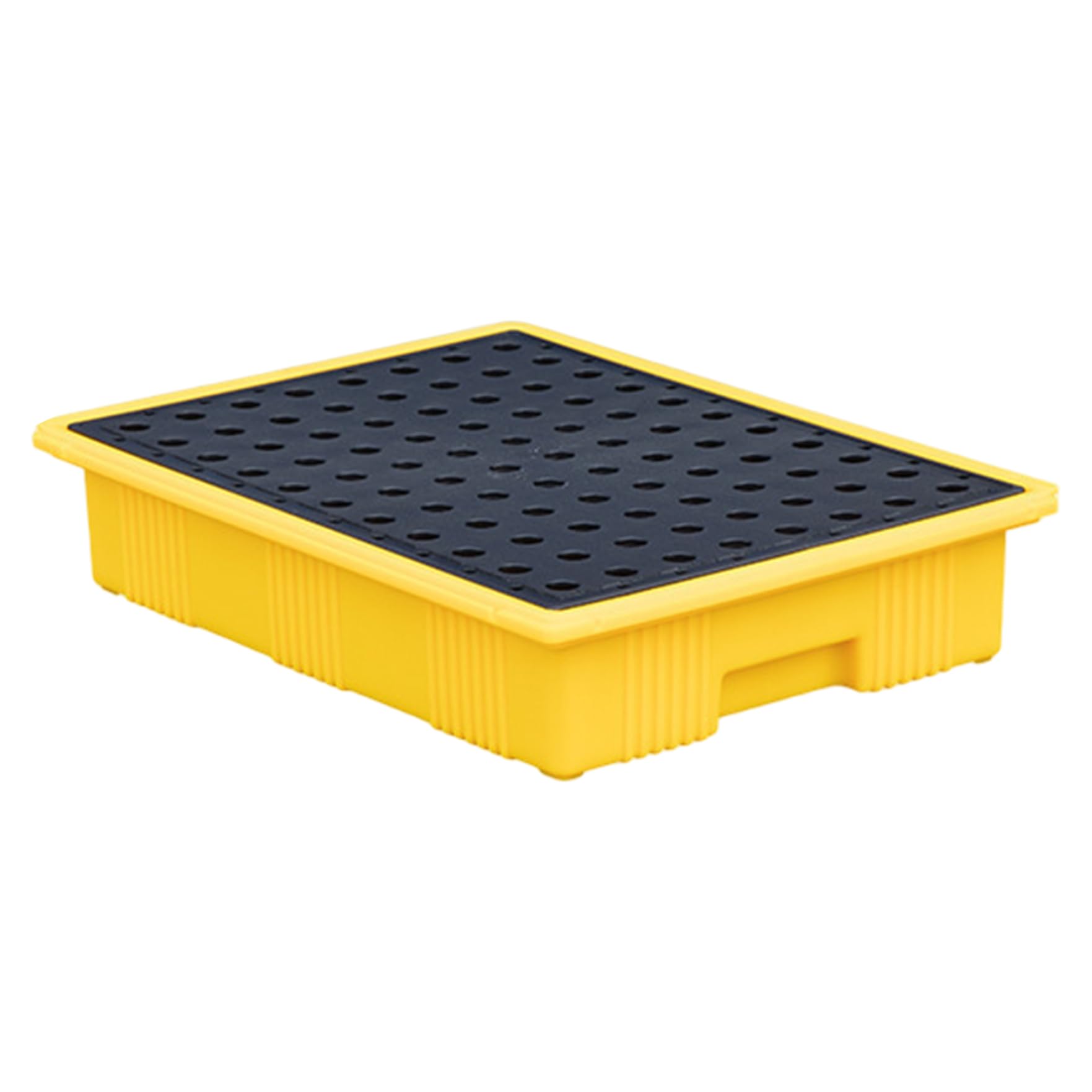 Plateau de confinement des déversements 19, 3 x 13, 8 x 3, 5 pouces, capacité de 11 L, palette déversement charge 110 lb avec drain, plateaux confinement résistants aux produits chimiqu