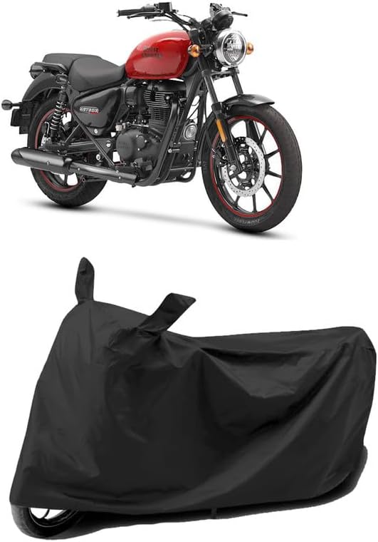Bike Body Cover for Royal Enfie Meteor 350 Custom Sutable for All Modal and All Verieants (Modal 2000 to 2023)-Black Color