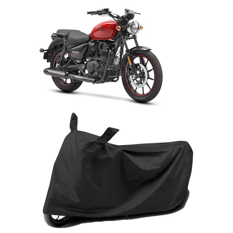 MITHILA MARTBike Body Cover for Royal Enfie Meteor 350 Custom Sutable for All Modal and All Verieants (Modal 2000 to 2023)-Black Color