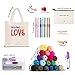 Hearth & Harbor 43 Piece Crochet Kit for Beginners Adults and Kids, Small Set with 9 Hooks 55 Yards of Yarn Crocheting Kit, Canvas Tote Bag Lots More - Beginner