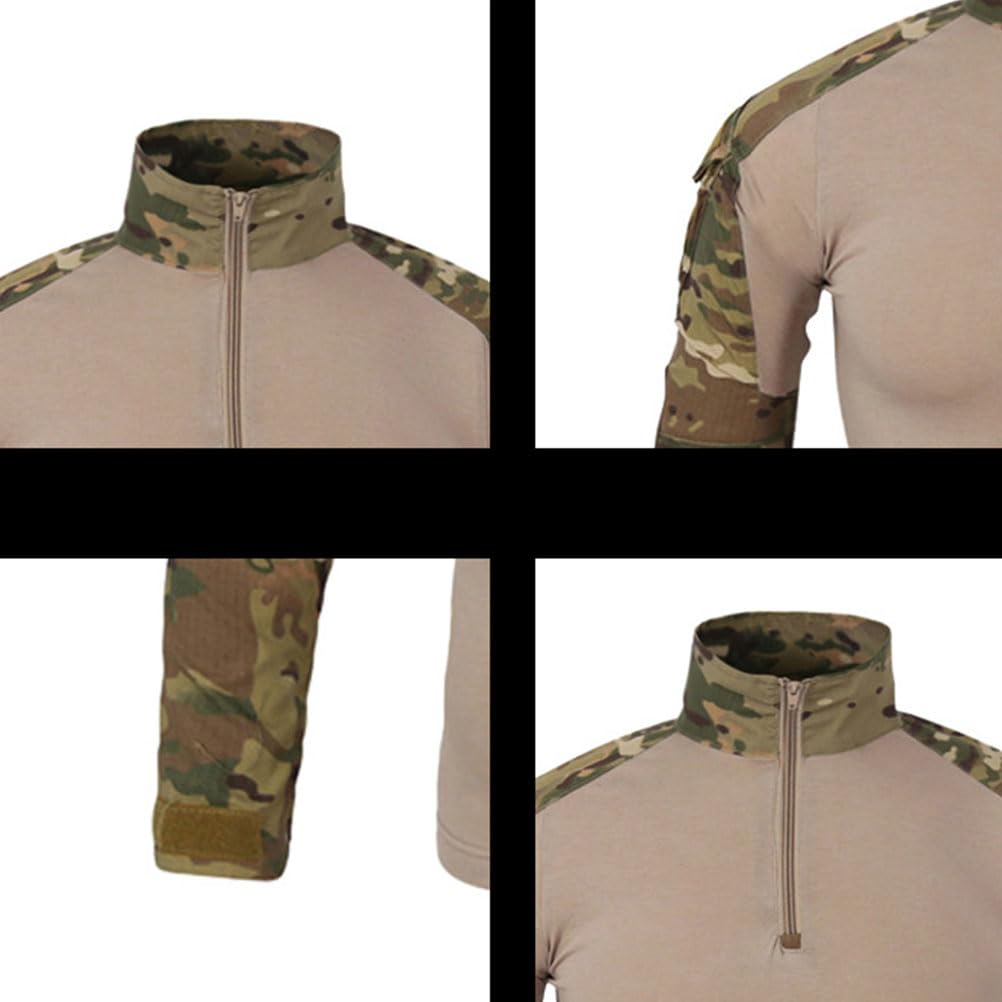Tarnanzug Herren Airsoft Paintball Tactical Shirt Combat Kampfjacke Taktische Hose Softair Uniform Set Militär Anzug Männer Outdoor Camouflage Hose Jagdbekleidung