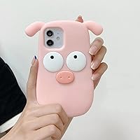 Vista 2 de Yatchen Fundas Kawaii para teléfono compatible con iPhone 13 Pro Max, bonita funda de teléfono de cerdo rosa de dibujos animados 3D iPhone 13 Pro