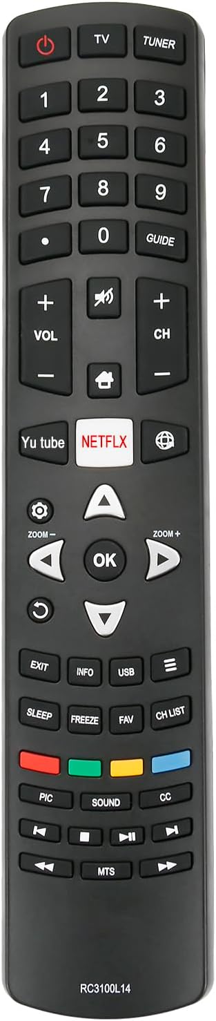 New RC3100L14 Remote Control Replacement for TCL Smart...