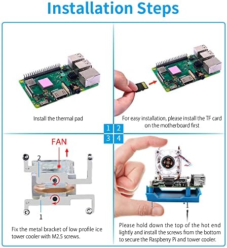 GeeekPi Raspberry Pi Mini Tower Kit,Raspberry Pi 3B+ Case with ICE Tower Cooler,0.96'' OLED Display Module,RGB Cooling Fan,Raspberry Pi Heatsink,GPIO 1 to 2 Expansion Board for Raspberry Pi 3B+/3B