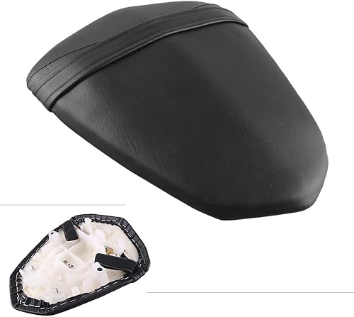 Miniatura 5 de GZYF Cojín de asiento trasero de pasajero trasero de cuero para Yamaha YZF R1 2009-2014, negro