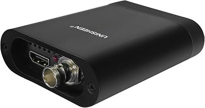 UNISHEEN SDI to USB 3.0 Video Capture Card, 1080P 60 FHD Broadcast Live Stream and Game Stream, SDI to USB 3.0 Dongle HD 1080P Free Driver