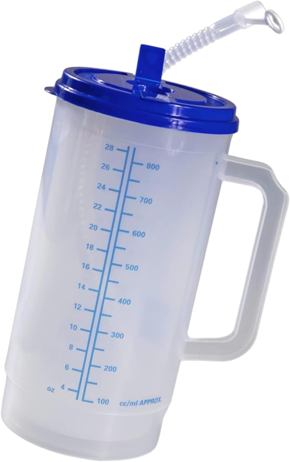 Sandhill Tools Insulated Lightweight Drinking Water 28 oz Mug with Graduations Large Carry Handle With Straw (Pack of 2)