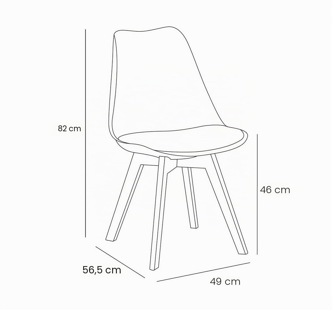 mcc direct Set di 2 sedie per sala da pranzo, sedie da cucina, sedie da ufficio, sedie a pozzetto firmate, Eva (arancione)
