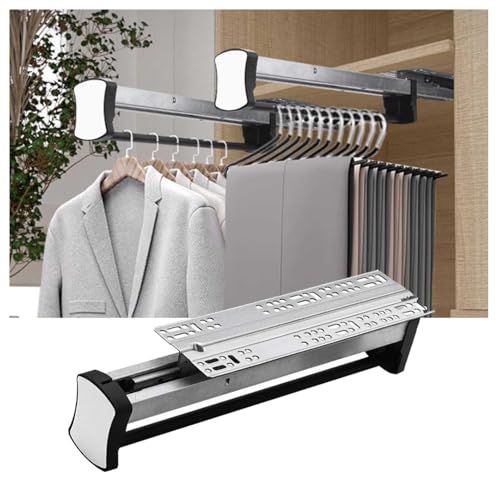 Rack de vêtements extensible en acier inoxydable pour rangement placard