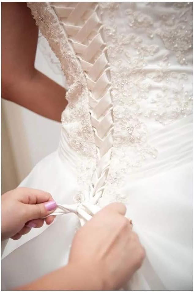 QRBTSCL Women's Tie Back for Wedding Bridal Gown Replaces Zipper or Buttons Adjustable Lace up image 2
