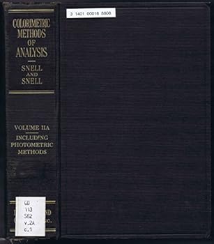 Hardcover Colorimetric Methods of Analysis: Supplement to Inorganic Determinations, Vol. II, Vol. IIA (2A) Book
