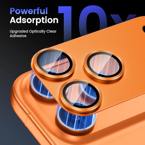 Tensea for iPhone 17 Pro Max Camera Lens Protector, Metal Aluminum Alloy Tempered Glass Cover Camera Screen Protector Accessories, Case Friendly by Tensea - Image 4