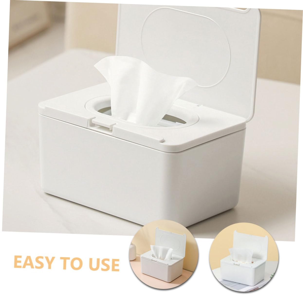 Generico 2 Pezzi Contenitore per Salviette Umidificate Dispenser Portatile per Salviettine Scatola per Uso Facile e Riutilizzabile