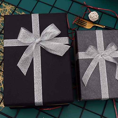 1 Inch Glitter Silver Ribbon, Ribbon For Gift Wrapping, Holiday Party, Wedding Decorations, 25 Yards Fabric Wired Ribbon For Balloons, Sewing, Floral Diy, And Classroom Decor #TOP6