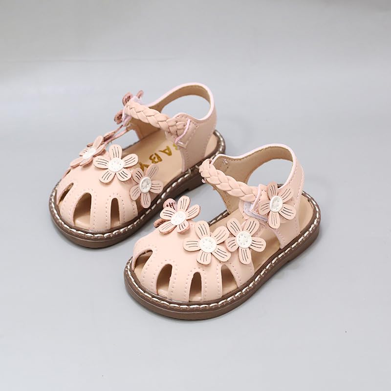 Girls Closed Toe Sandals Toddler Girls Flower Dress Summer Shoes Lightweight2