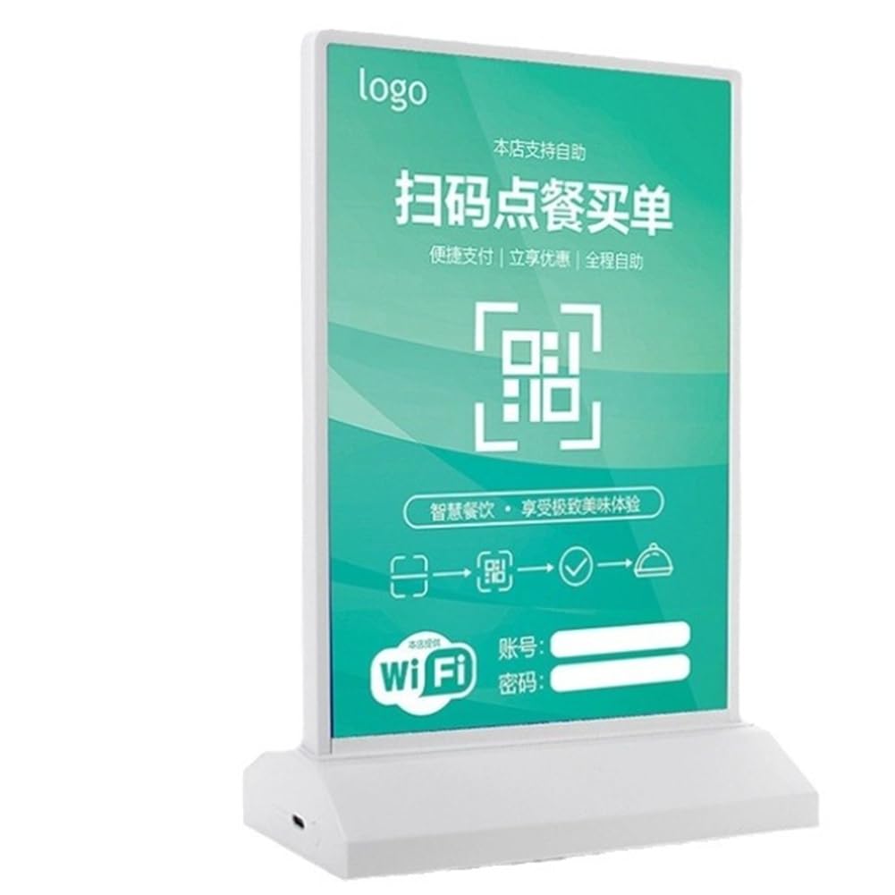 Hndhbfgrt LED Lightbox LED Light Sign Business Advertising Lighting LED Poster A4 Rechargeable Menu Display