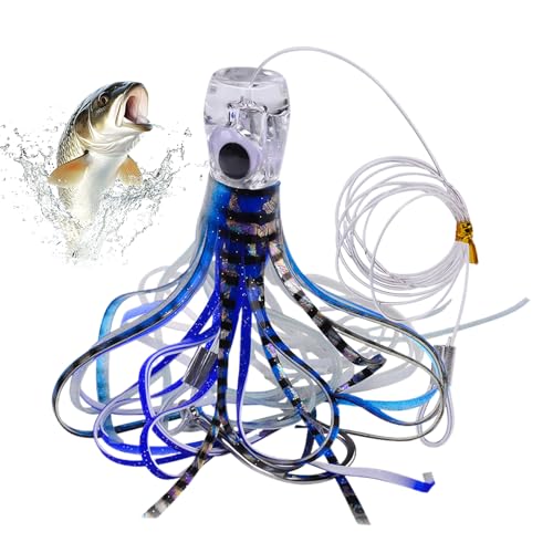 Señuelos de trolling | Simulación de Calamar Señuelo Pescado Bar,Accesorios De Cebo Suave para Padre Trucha Noche Surfcasting Hombre Lucioperca Marigane Kayak Silure Apasionados
