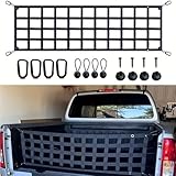 Tailgate Net - for Full Size Truck Cargo Net Compatible with Ford, Chevy, Dodge,Ram etc - Tail Gate Extender Nets for Pickup Truck Bed Accessories (60" x 18")