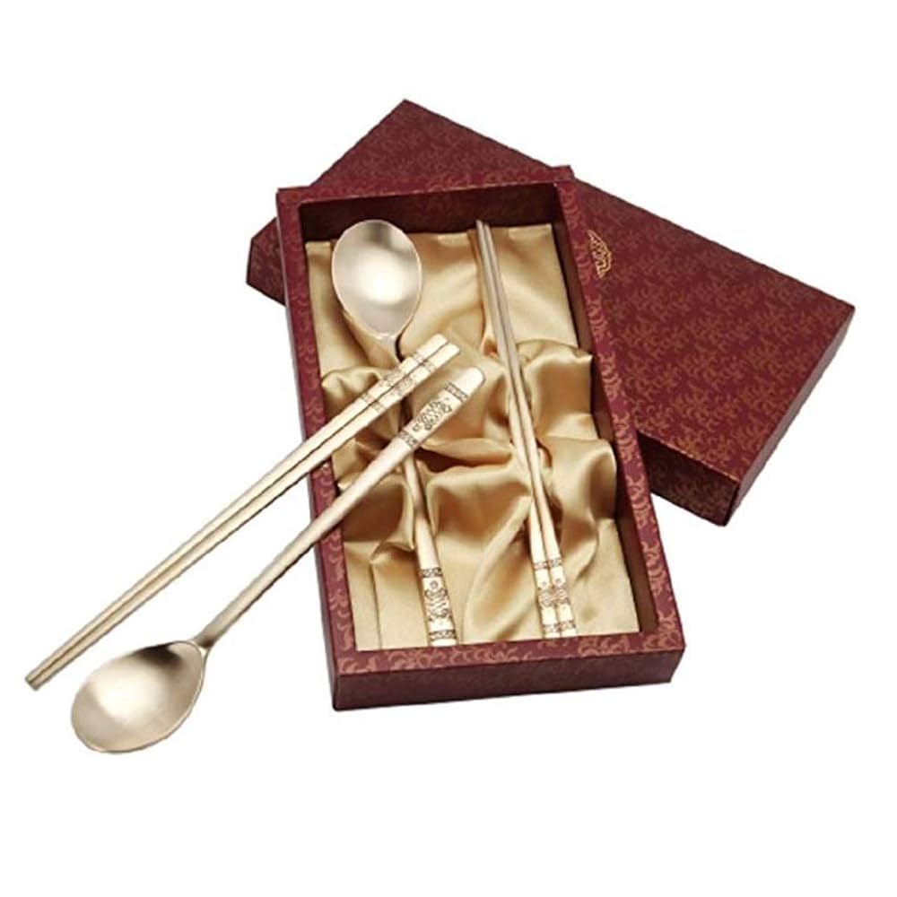 韓国 銀 金 スプーン&箸セット  AG800 GOLD 韓国 銀 金 スプーン&箸セット AG800 GOLD 韓国 銀 金 スプーン