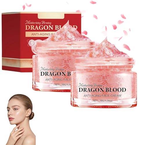 2PCS Dragons Blood Easy Cream Dragon Blood Retinol Cream Firming Anti Wrinkle Cream for Women Skincare Moisturizer Nourishing Rejuvenating Cream for All Skin Types