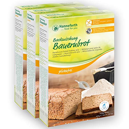 Glutenfreie Backmischung Bauernbrot | 3*400g | Hanneforth Cover