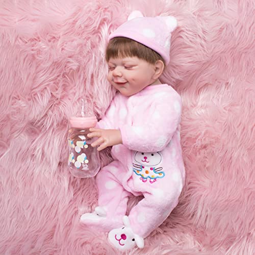 Zcnyclam Realistic Reborn Baby Dolls, 18" Newborn Baby Dolls With Soft Full Body Vinyl Silicone For Girls, Lifelike Real Life Baby Dolls With Rabbit Clothes For 3+ Year Old Kids #TOP3