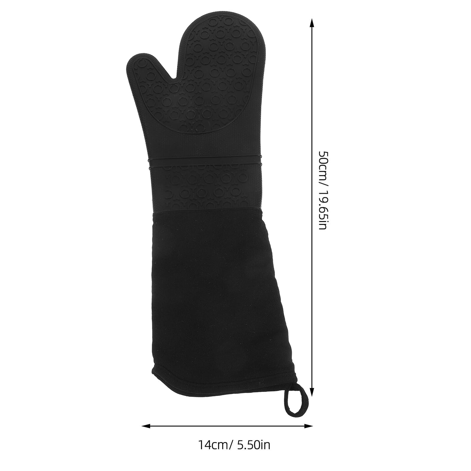 COLLBATH Ofenhandschuhe Hitzebeständig aus Silikon Lange Backhandschuhe für Ofen und Grill und rutschfest