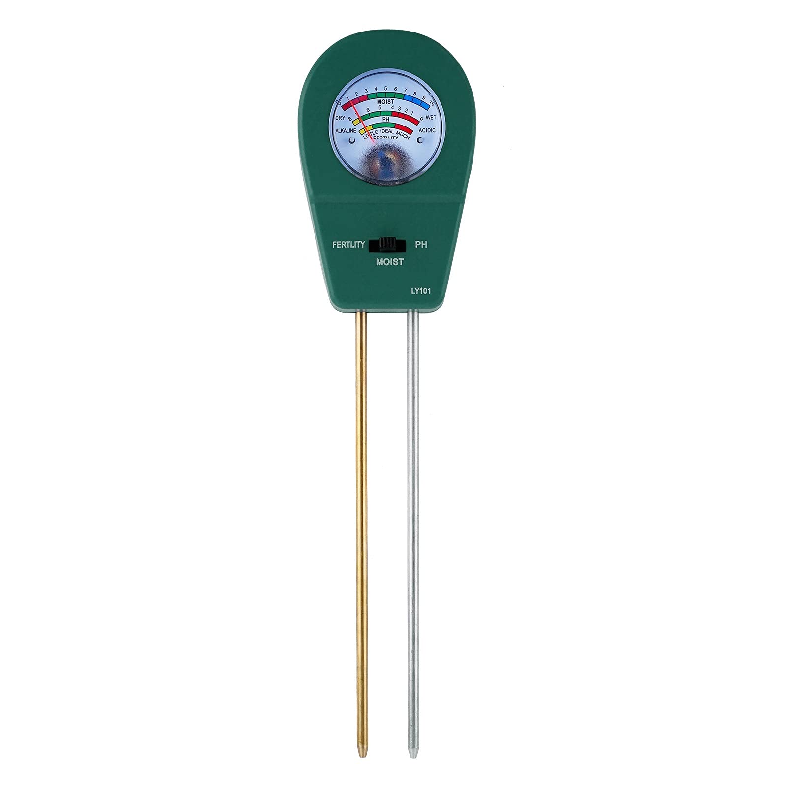 LNHHG 3-in-1 Soil PH Meter Soil Tester With Moisture Fertility PH Meter Gardening Tool For Farm Lawn Outdoor(Dark green)