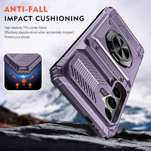 Coque Samsung Galaxy A55 5G violette avec support béquille intégré - 6