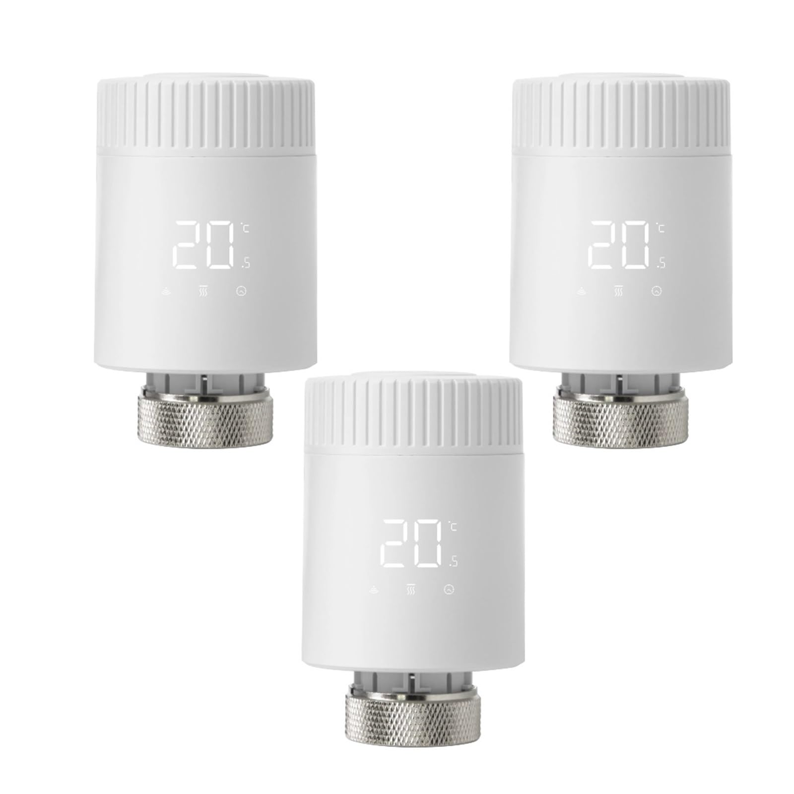 Attuatore Termostatico For Radiatore Smart TRV Valvola Termostatica Controllo Remoto Programmabile Regolazione Automatica(3pcs)