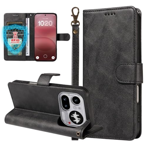 Étui Nothing Phone (3A) noir protection aimantée avec fentes