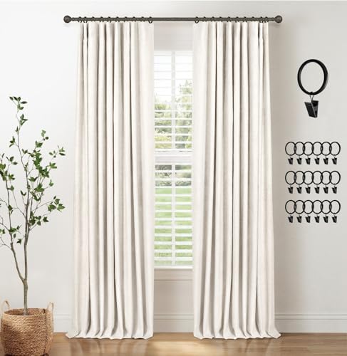INOVADAY 100% Blackout Curtains for Bedroom, Black Out...