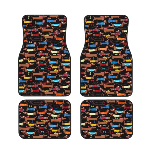 Alfombrillas para coche perro salchicha juego de alfombrillas antideslizantes vehículo teckel