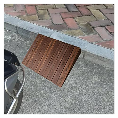 Rampe d'accès fauteuil roulant en bois antidérapante pour seuil de porte