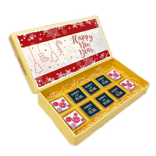 Image of Expelite Happy New Year Chocolate Gift for Kids -10 Pc Happy New Year Gift for Husband & Boyfriend, Girlfriend & Wife