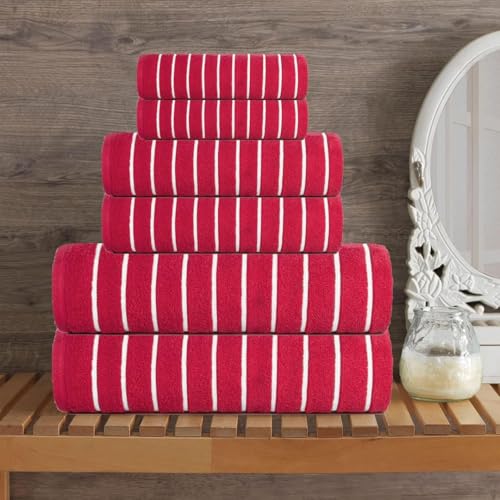 CASA COPENHAGEN Ecstatic 6 Pieces Towel Set- Pink, 600 GSM 2 Bath Towel 2 Hand Towel 2 Washcloth, Designed in Denmark Made of Soft Egyptian Cotton for Bathroom, Kitchen & Shower by CASA COPENHAGEN - Image 4