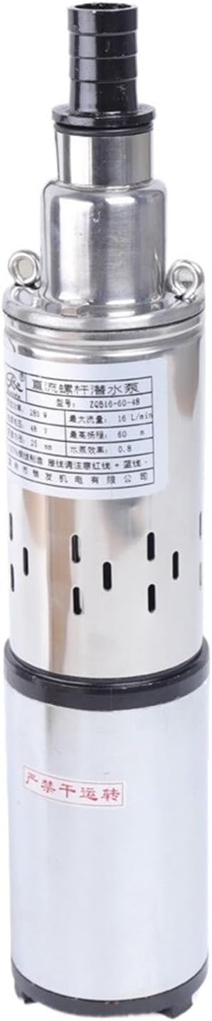 1pc Solar Deep Well Pump 280W Stainless Steel Submersible Water Pump Electric Bore Hole Deep Well Pump 16L/min