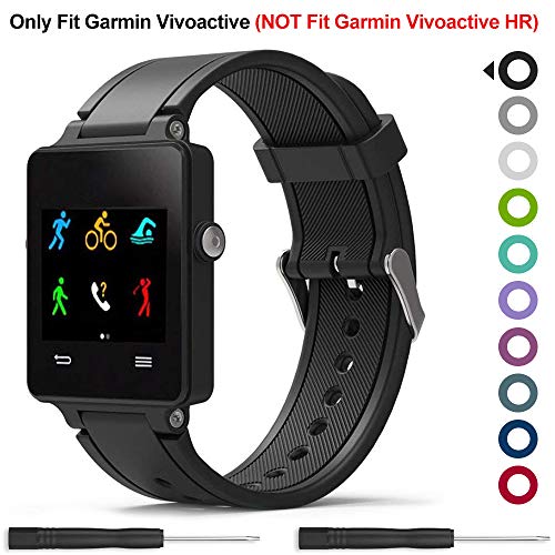 Meifox Compatible with Garmin Vivoactive Band,Solf Silicone Wristband Replacement Bands for Garmin Vivoactive