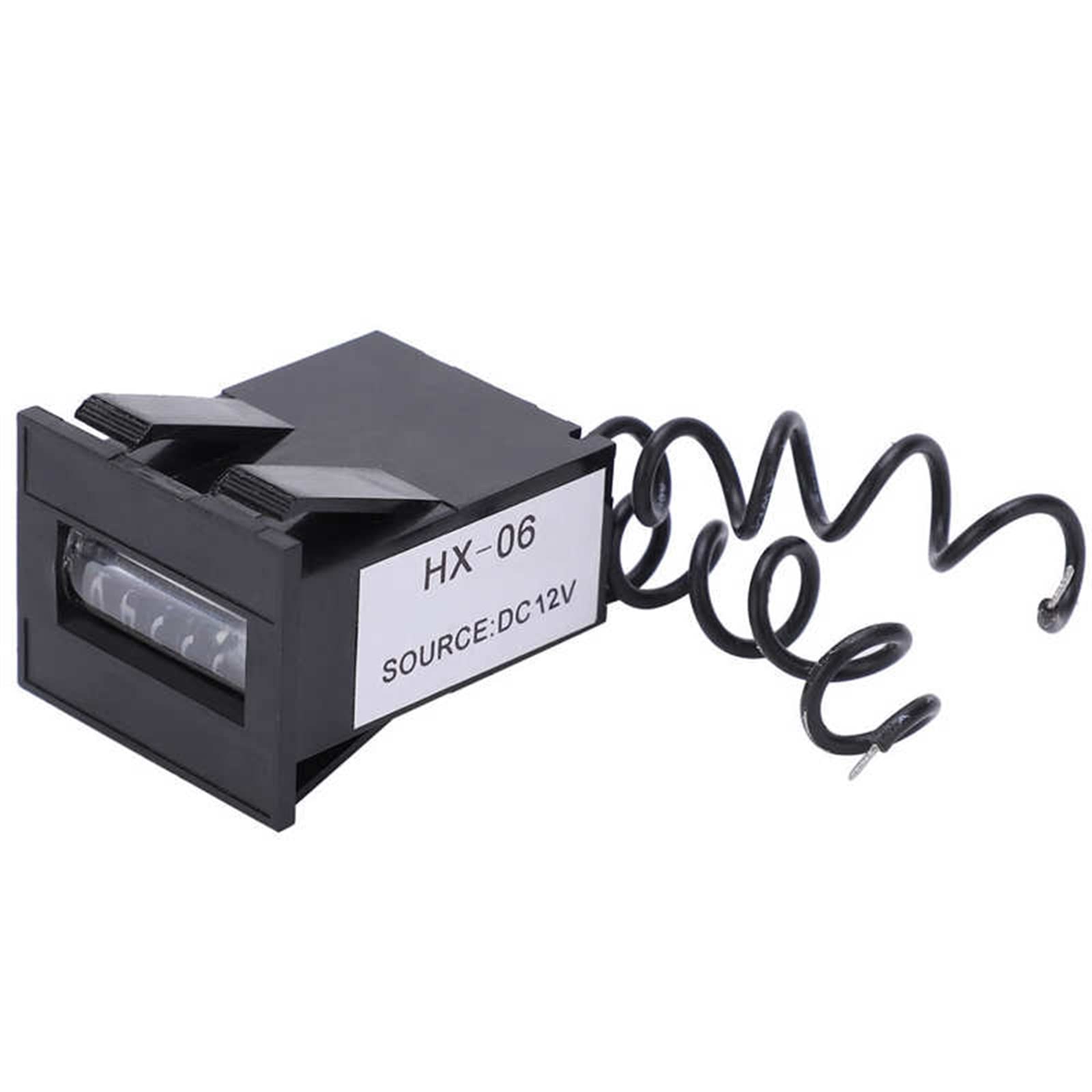 Elektromagnetischer Zähler 6-stelliger elektronischer Industrie-Summenzähler ohne Löschfunktion HXu201106 Digitaler Impulszähler (Color : 12v)