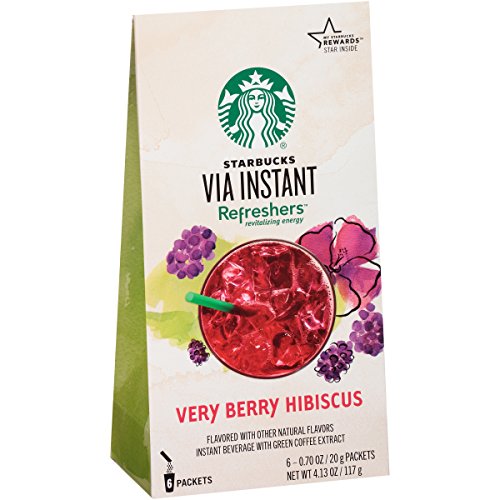 Starbucks VIA Instant Refreshers, Very Berry Hibiscus, 6 CT
