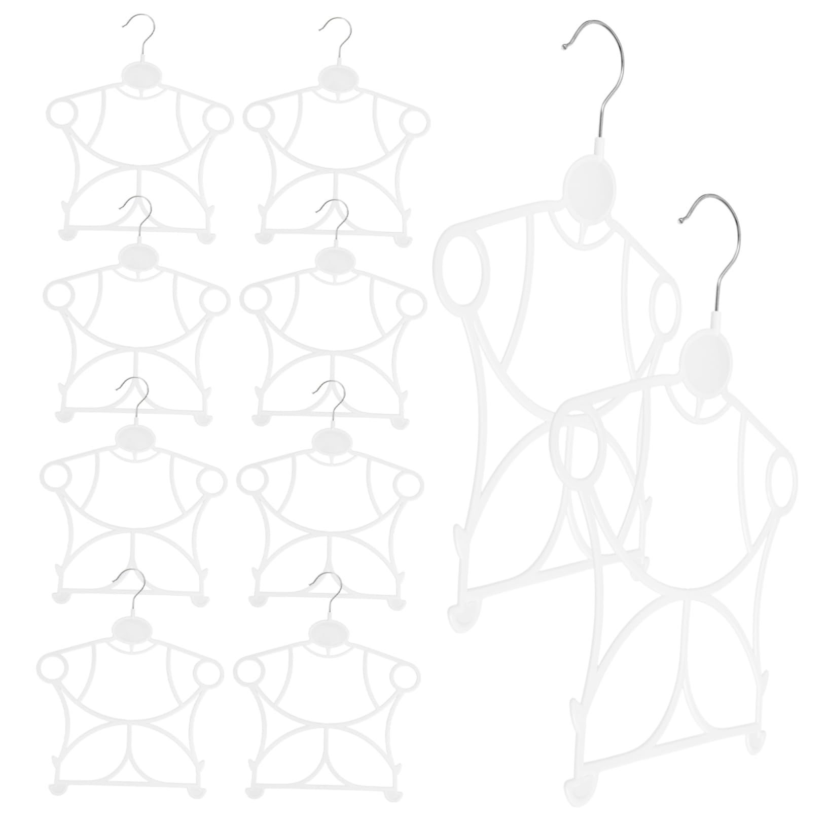 Unomor Infant Clothes Hangers Set of 10 Baby Hangers Clips Strong Structure Lightweight Prevent Wrinkles for Home and Shop