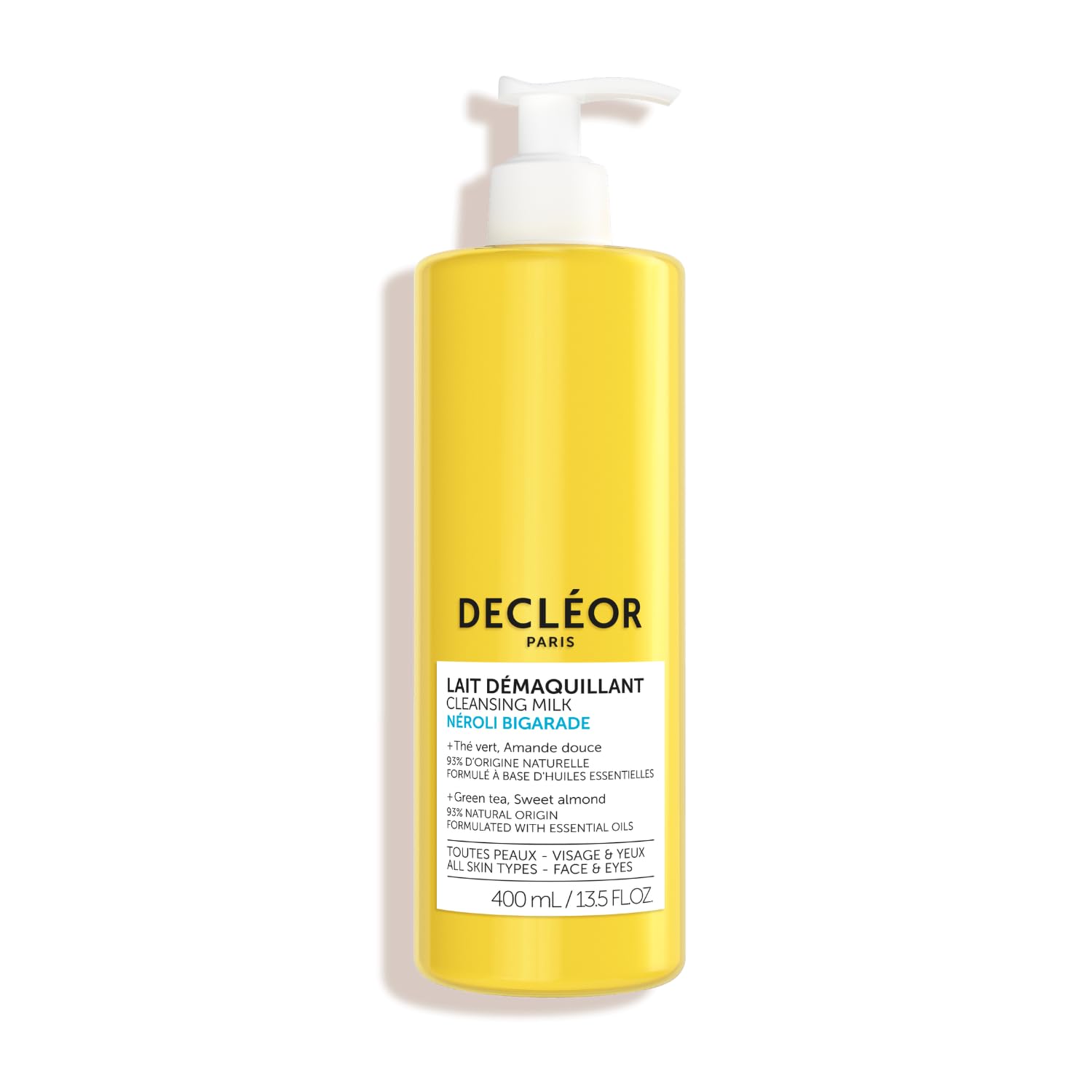 Decléor Neroli Bigarade Reinigungsmilch 400ml – Sanfte Gesichtsreinigung für Alle Hauttypen, Hydratisierende Creme-Reiniger mit Ätherischen Ölen & Grünem Tee für Gesichtspflege