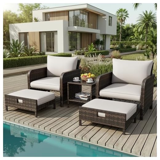 5-Piece Outdoor Patio Conversation Set