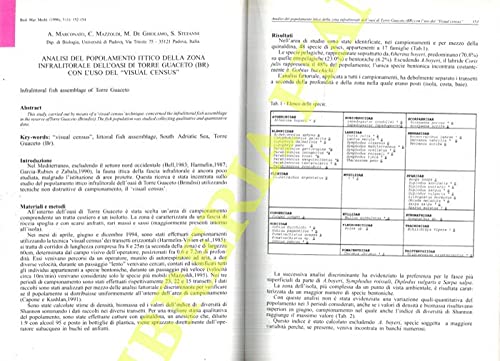 Analisi del popolamento ittico della zona infralitorale dell'oasi di Torre Guaceto (BR) con l'uso del 
