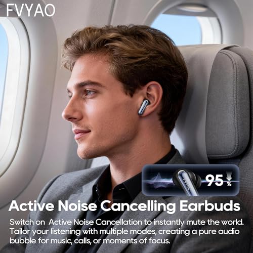 Active Noise Cancelling Earbuds, Wireless Earbuds Earphones Bluetooth 5.4 - image 2
