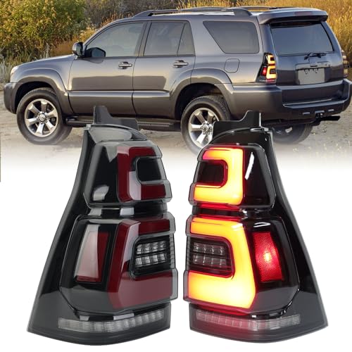 Clidr LED Tail Lights Compatible with Toyota 4Runner 4th GEN 2003-2009 Pair Rear Lamps Assembly with Start-up Animation & Sequential Turn Signal